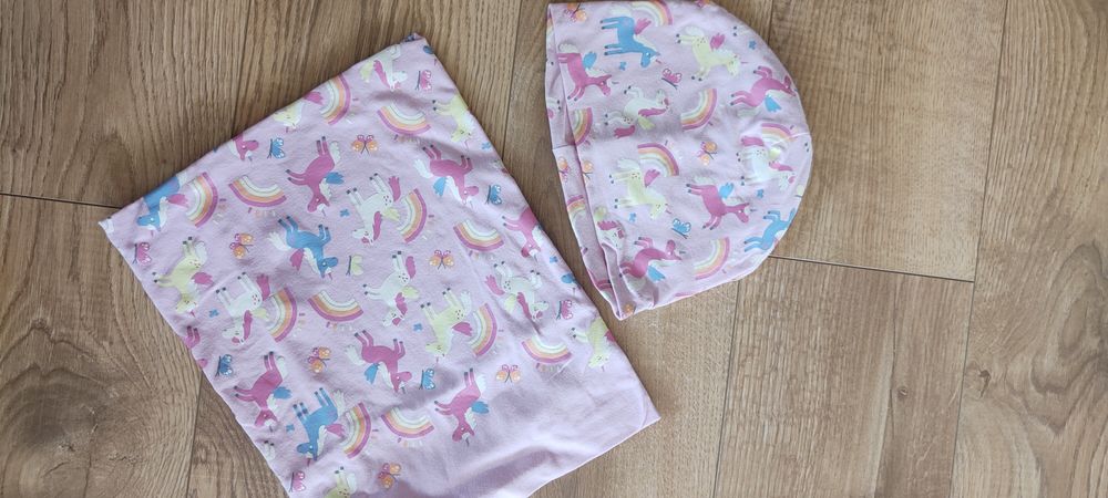 Czapka komin zestaw wiosenny unicorn Ca 116/122