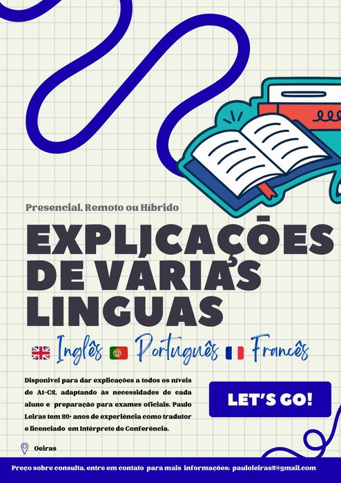 Explicações Inglês, Português e Francês