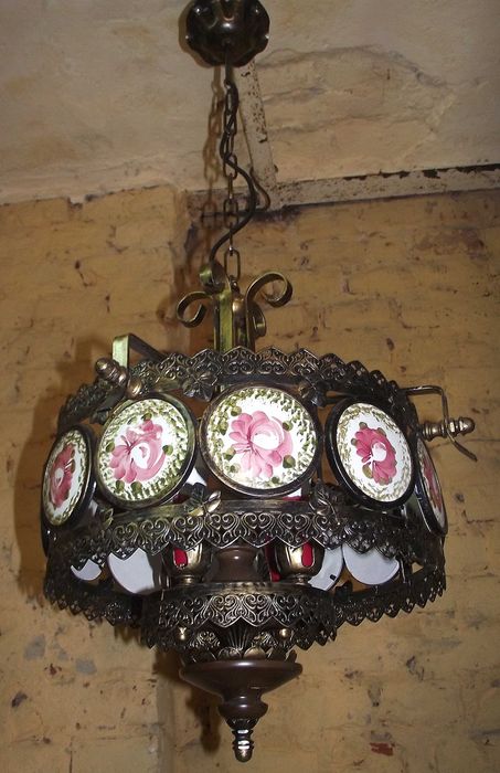 Pałacowa lampa wisząca kuta malowana WYPRZEDAŻ