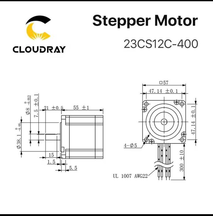 НОВИЙ Кроковий двигун (шаговый двигатель) NEMA23 23CS12C-400
