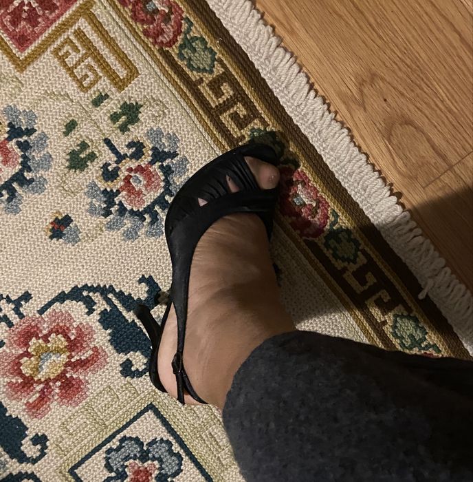 Sandálias de cetim de toilet