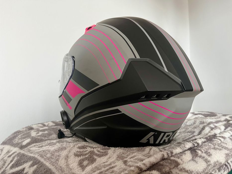 Kask Airoh Connor Achieve Pink Matt Rozm S 55-56 cm, interkom