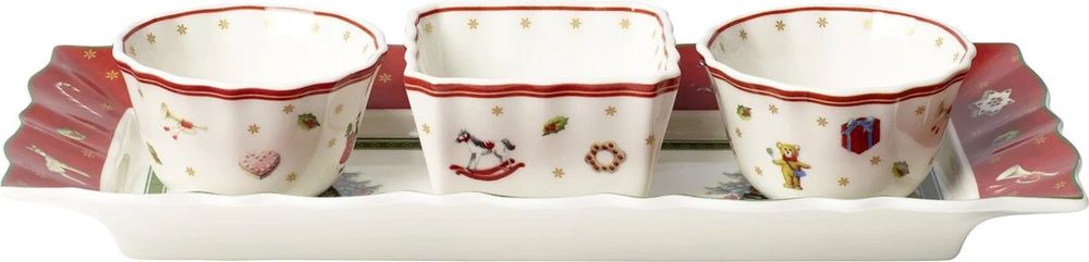 Villeroy Boch ‼️ Мисочки для соусів Toy's Delight з тацею, 4 ел.