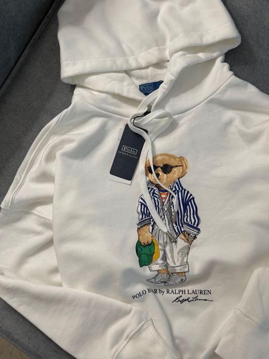 Кофта біла худі Polo Bear Ralp Lauren худи