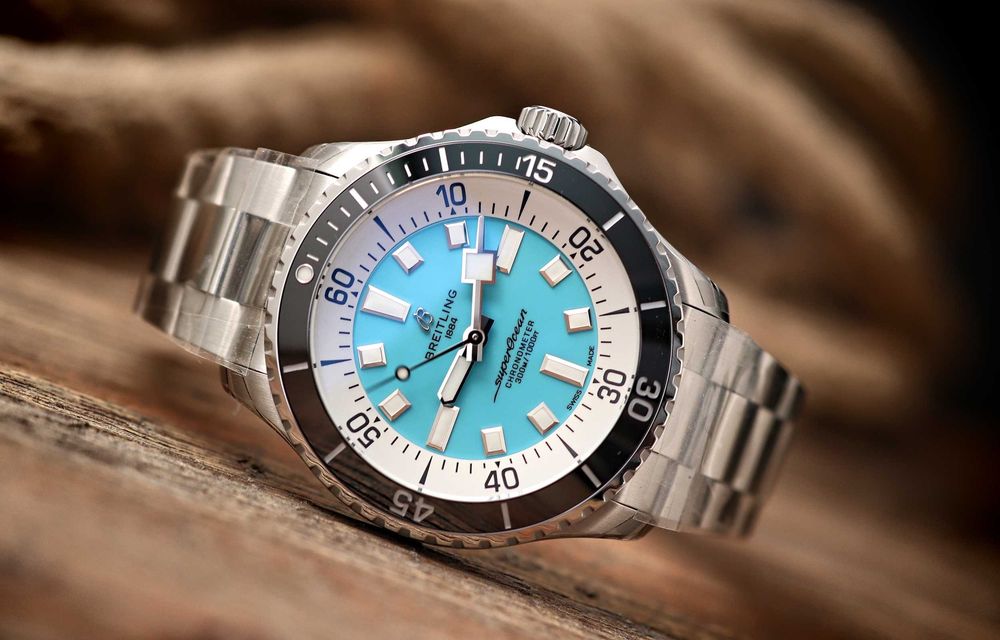 Breitling Superocean Automatic 44 A17376211L2A1 Męski Zegarek Turkusowy Diver