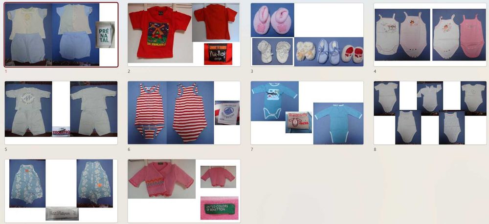 Roupa de Bebe Variada 1M aos 12M