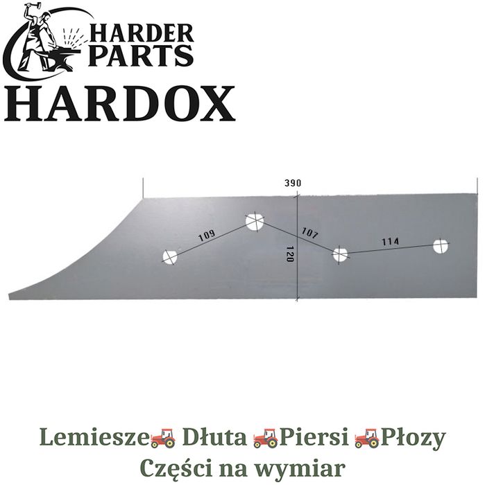 Płoza krótka Landsberg HARDOX 1499Z części pługa 2X lepsze niż Borowe
