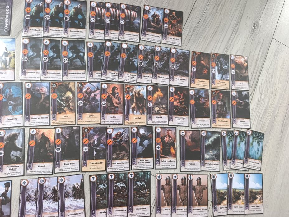 SKELLIGE karty do gry w gwinta WIEDŹMIN gwint