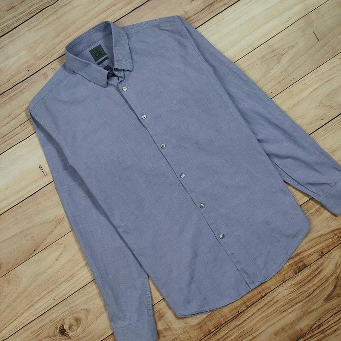 CALVIN KLEIN Koszula Slim Fit Męska Logowana r. M