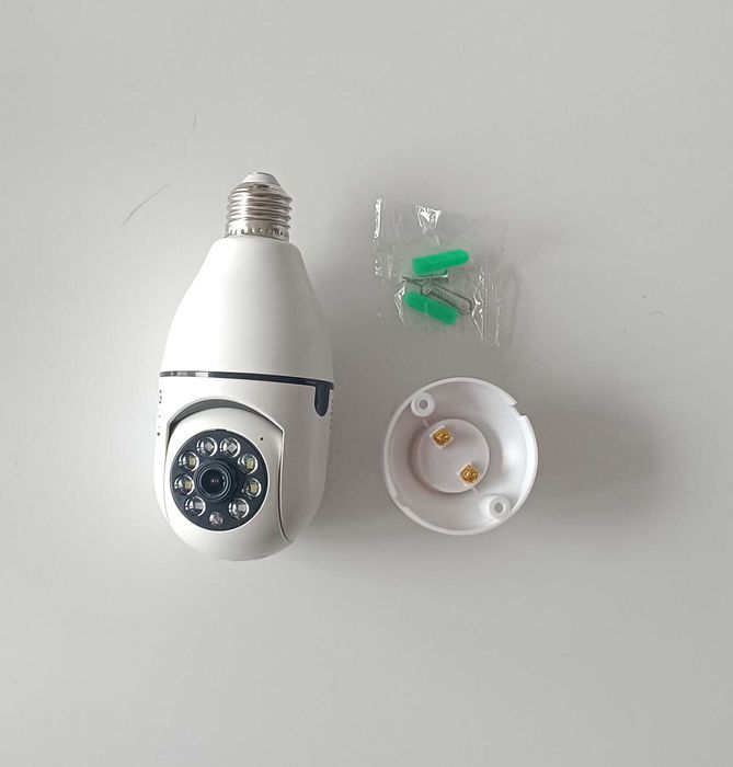 2x Kamera Żarówkowa 1080p WIFI. 7 FUNKCJI Dom Biuro Posesja