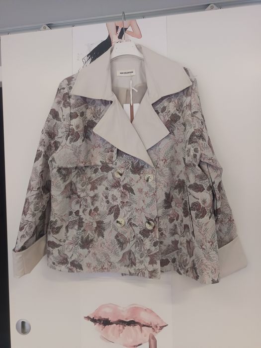 Żakiet damski marynarka kurtka przejściowa hit viral style new hot Basic must have retro vintage premium żakardowa