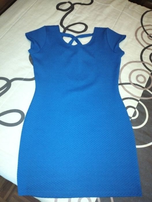 Vestido azul curto