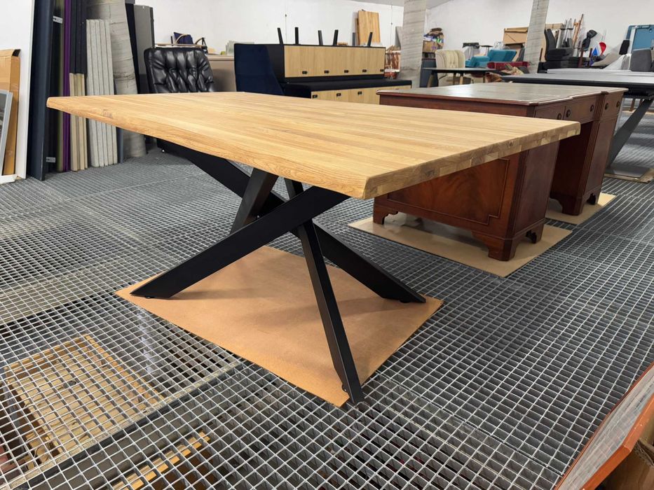 Stół w stylu industrialnym stół drewniany dąb