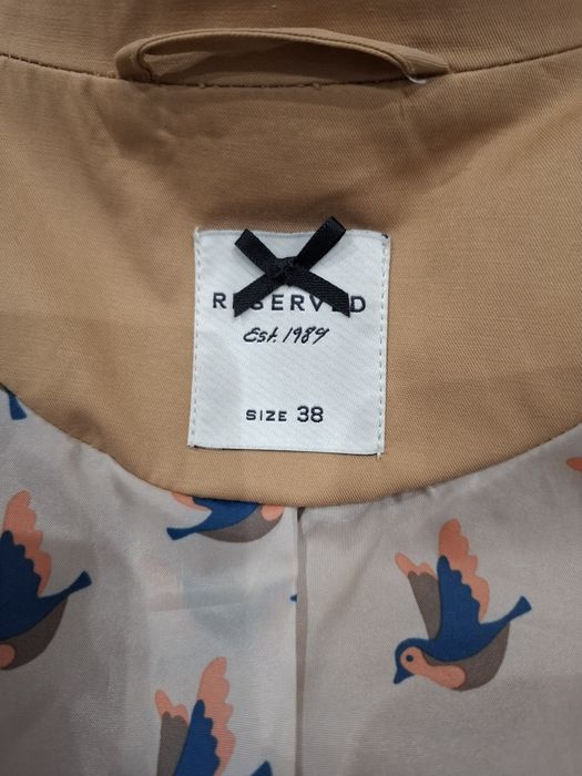 Beżowa marynarka M Reserved 55%cotton