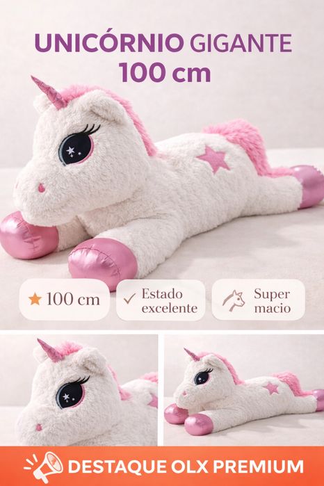 Peluche Unicórnio Gigante - Novo - Oportunidade