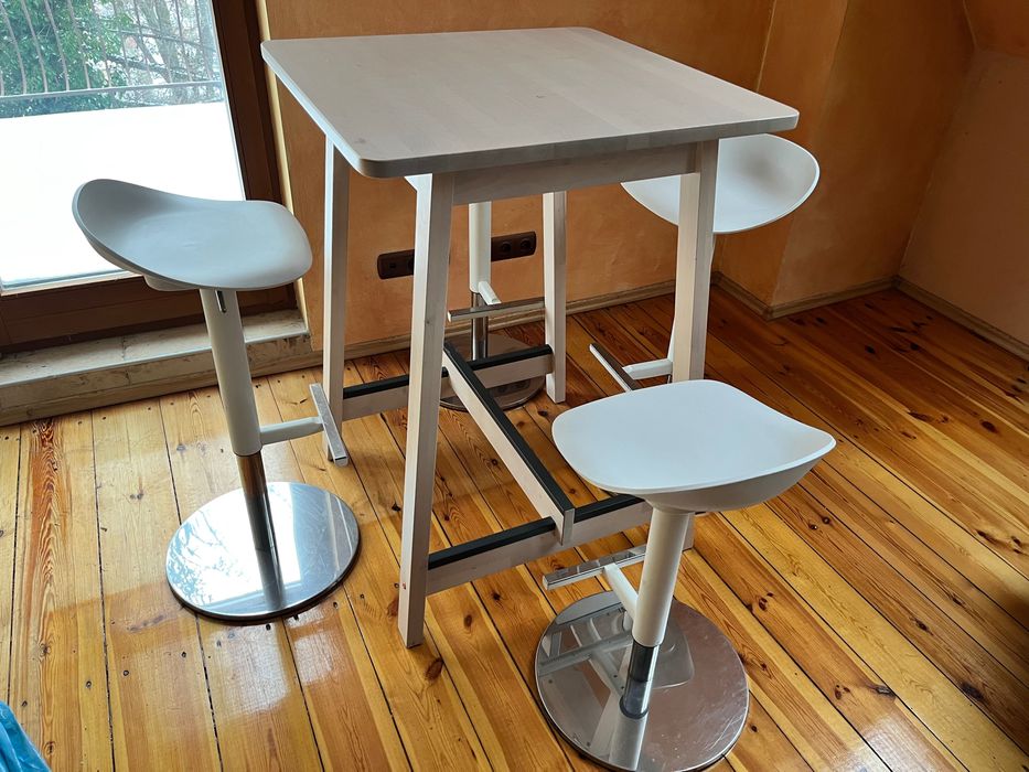 stolik barowy Norraker z 4 krzesłami Janinge