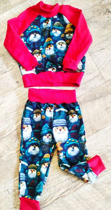 Handmade dres 86 oryginalny wzór Mikołaj