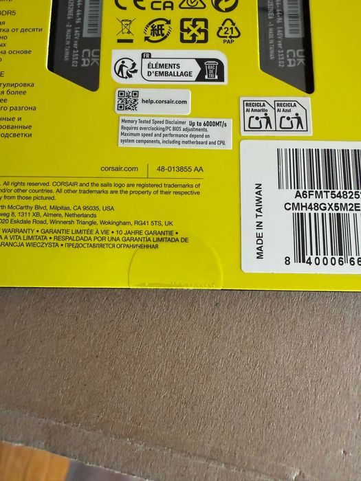 Corsair Vengeance RGB DDR5 6000MHz 48GB 2x24GB CL36