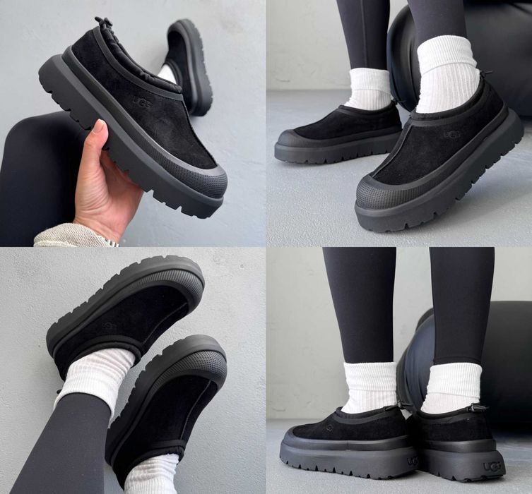 Сапоги UGG Tasman Weather Hybrid Black 36-45 Натур Замша! Новинка Зимы