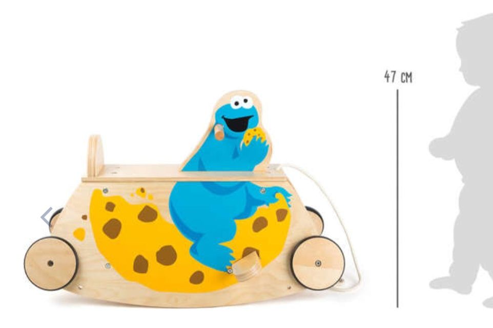 Ciasteczkowy potwór ulica sezamkowa bujak jeździk