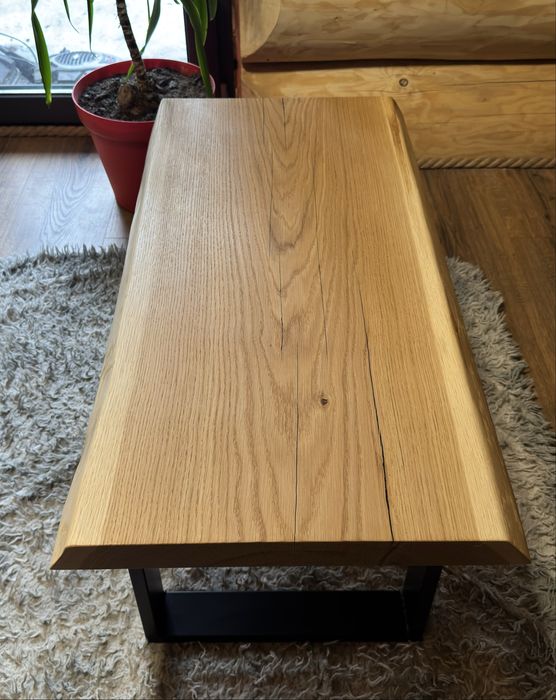 STOLIK Kawowy Dębowy Monolit Live Edge PROMOCJA!