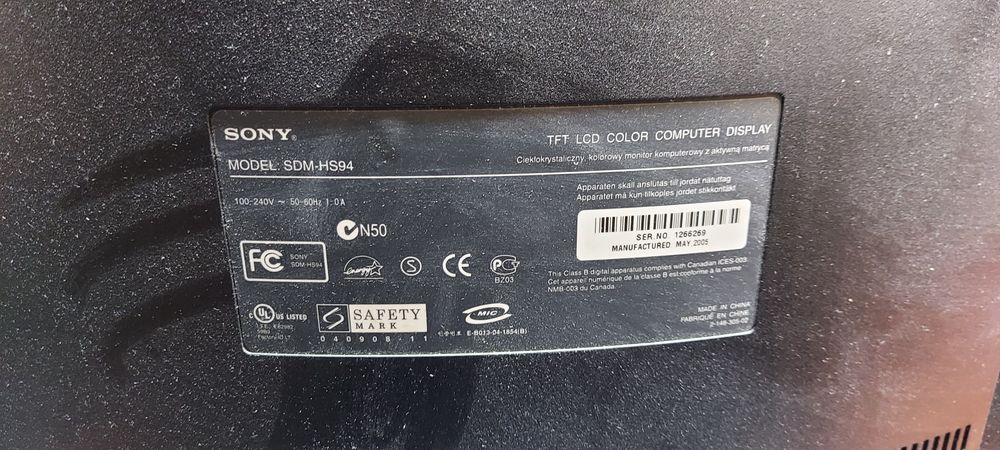 Monitor LCD Sony