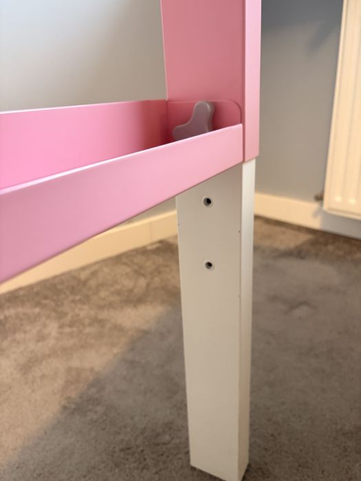 Biurko Regulowane Ikea biało różowe