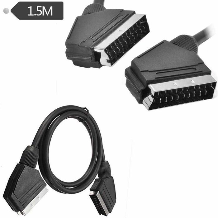 Cabo Video SCART Macho de 21 pinos 1.5M (TV - Video - Box)