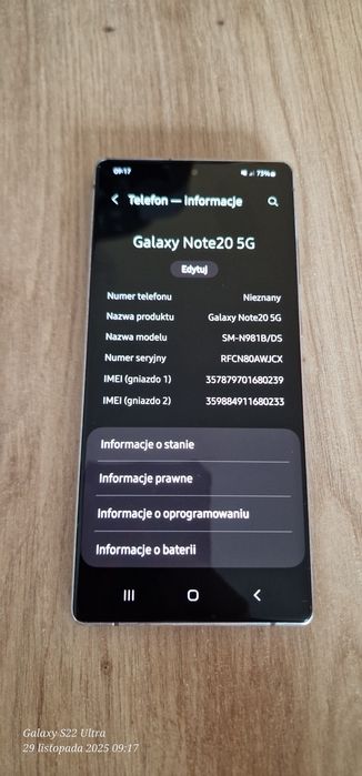 Galaxy Note 20 256Gb