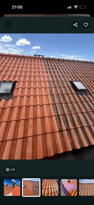 Limpeza Profissional de Telhados em Leiria - Musgo, Hidrofugação e Brilho