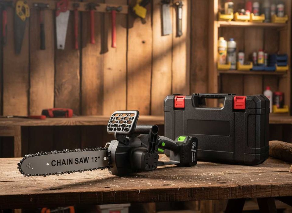 NOWA Piła Akumulatorowa Elektryczna Łańcuchowa Do Drewna Ogrodu OKAZJA