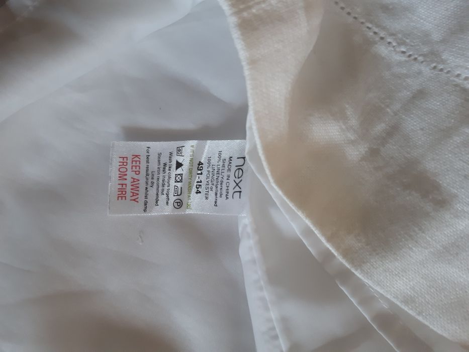 Next fenomenalna, nowa sukienka lniana premium white r XL i 42 - 44