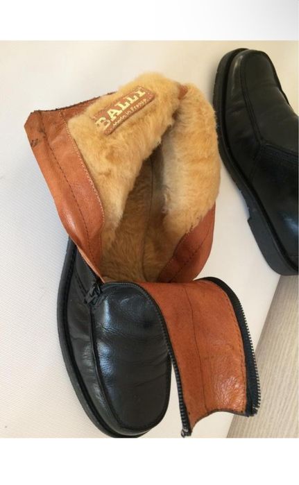 Чорні, шкіра, зимові черевики,люкс бренд bally