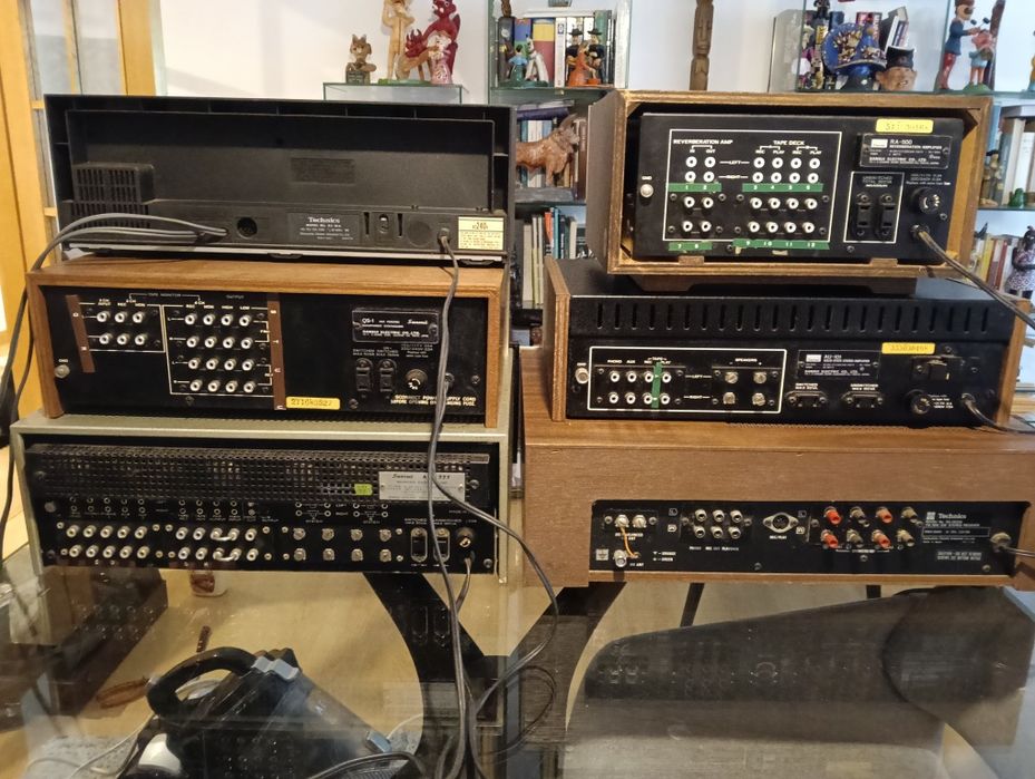 Amplificadores K7 Reverb Sansui e Technics