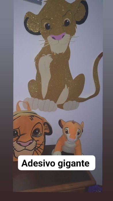 Rei leão simba autocolante gigante