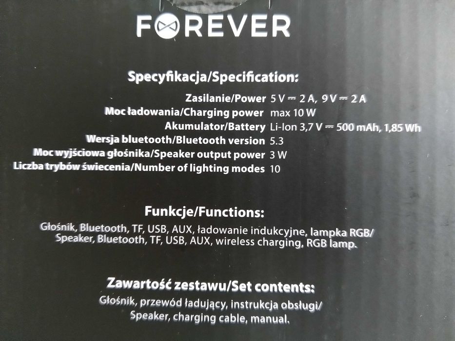 NAJTANIEJ Głośnik z Funkcją Ładowania Indukcyjnego Ładowarka Wysyłka