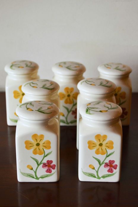 Set of 7 Ceramic Pots.64297548284163121