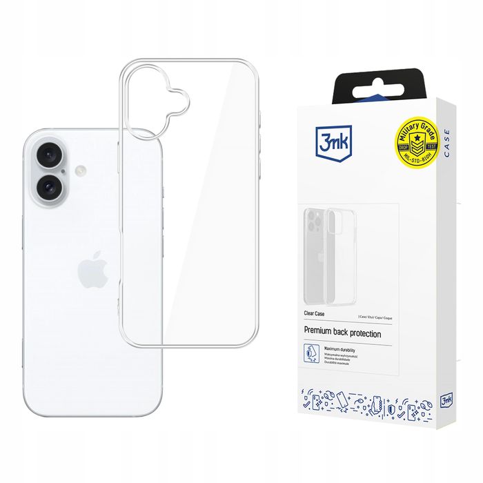 3Mk Clear Case Etui Obudowa Do Iphone 16 Plus Bezbarwne