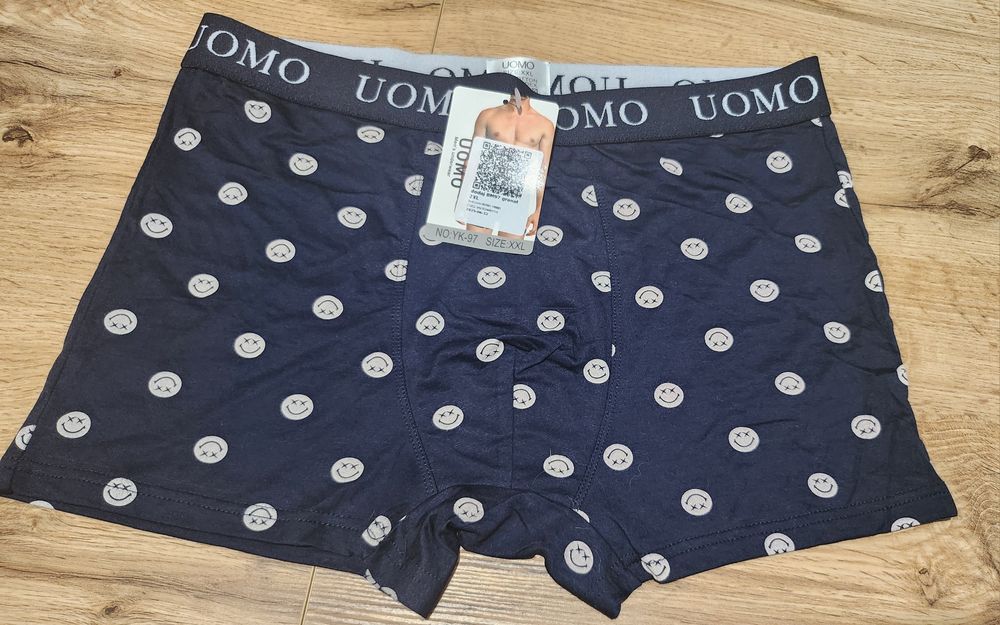Zestaw 2 par świetnych bokserek męskich buźki Uomo