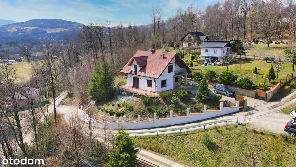 Panorama, 1,5km do rynku, dom na widokowej skarpie w centrum Limanowej