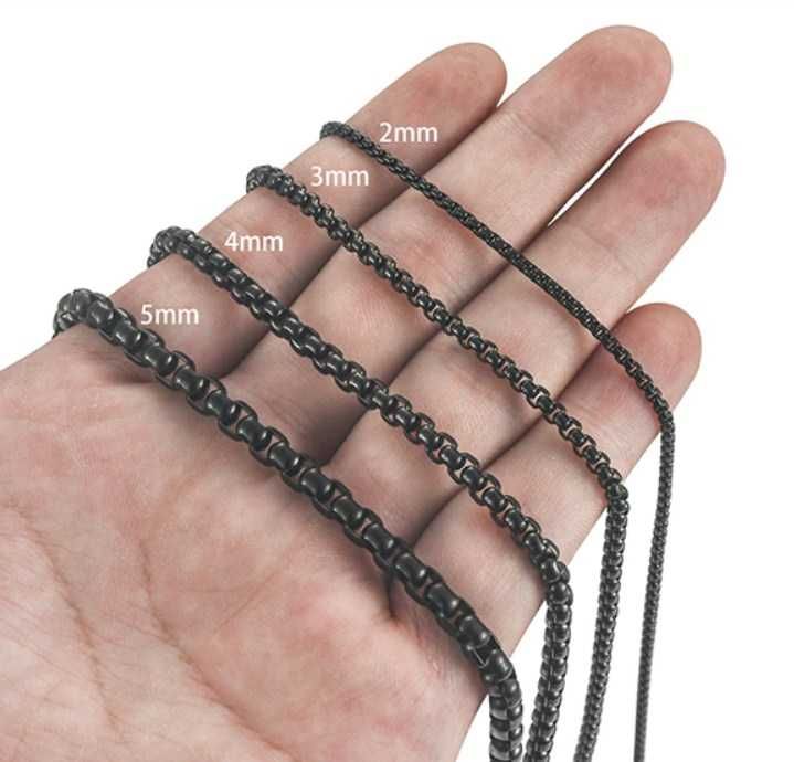 Ланцюжок на шию 3, 4, 5мм (по 60см) з медичної сталі кулон