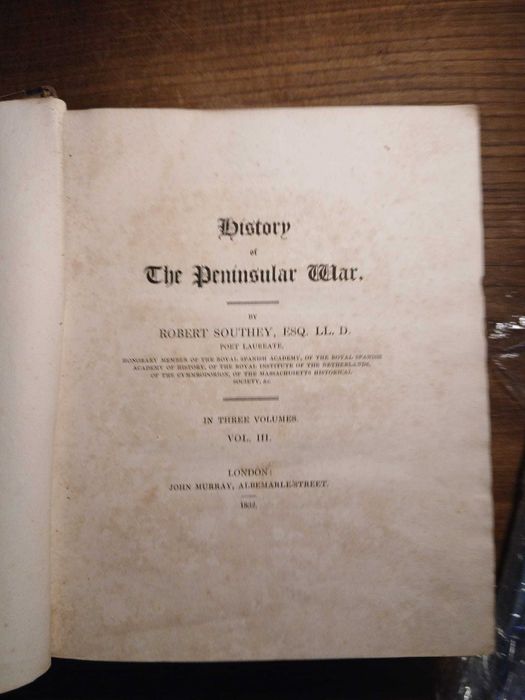 Robert Southey, Hstory of the Peninsular War (1832) - VOL III
