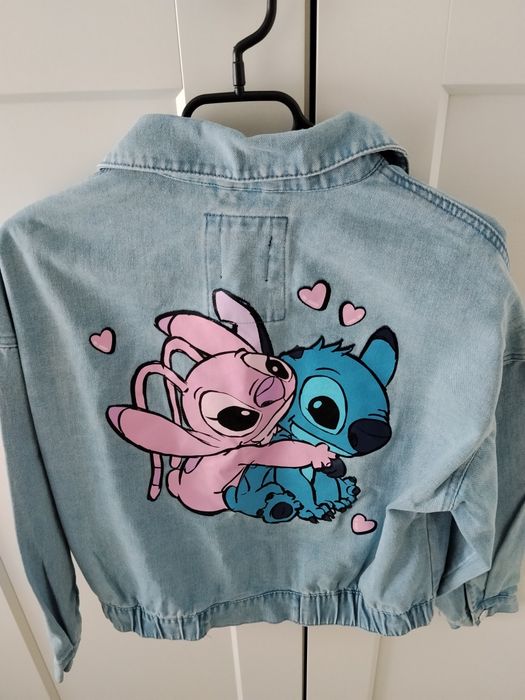 Jak nowa kurtka jeansowa Stitch Angel katana 152 Sinsay