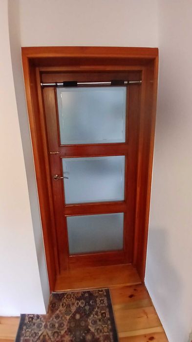 Drzwi drewniane z futrynami i opaskami 80x200, 75x200