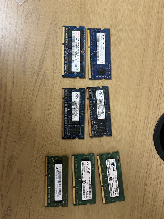 DDR2 512mb, DDR3 2gb, DDR3 4gb