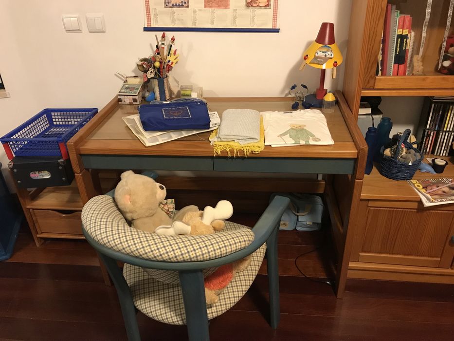 Desk set + shelf + chair64585538450818122