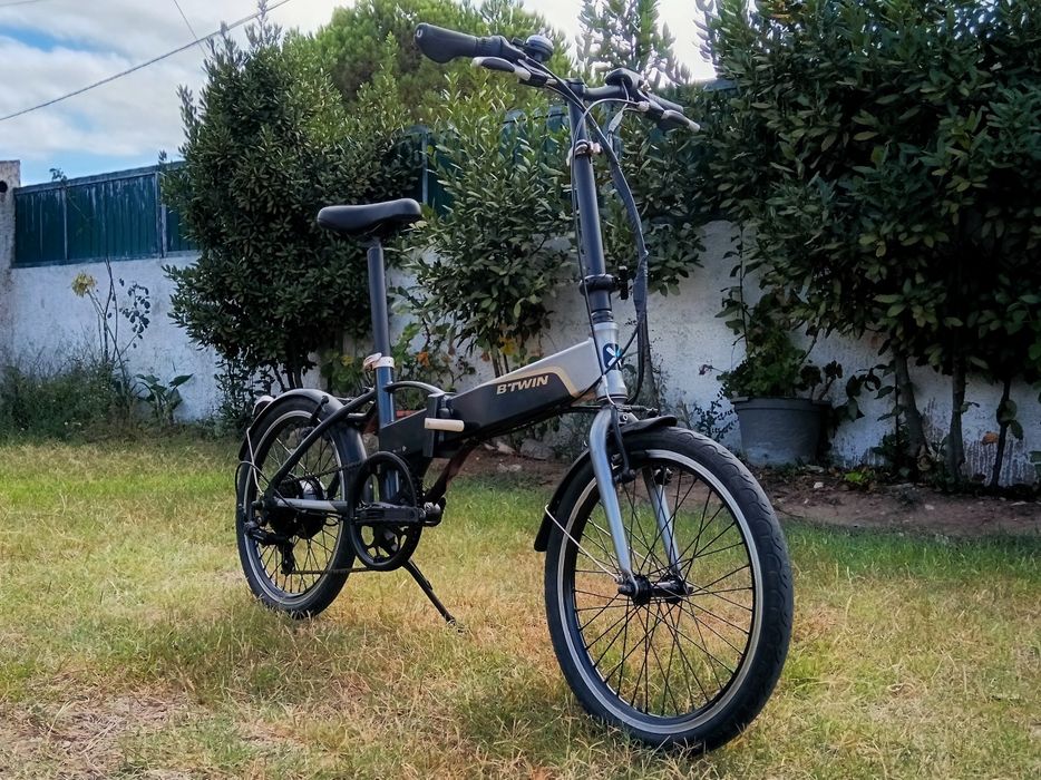 Btwin HopTown 500E - Bicicleta de Cidade/Urbana Elétrica Dobrável