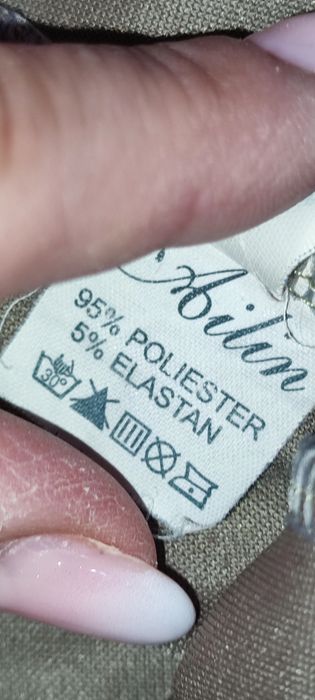 Śliczne kawowe proste spodnie rozm L wymiary na fotkach