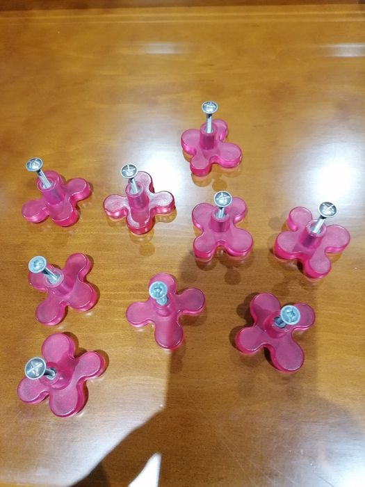 Puxadores cor de rosa em forma de flor64752182629251123