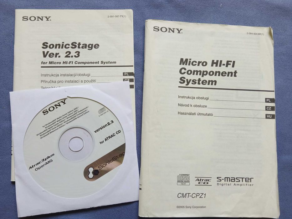 WIeża SONY CMT-CPZ1 w pełni sprawna! CDmp3/radio/tape/AUX stereo